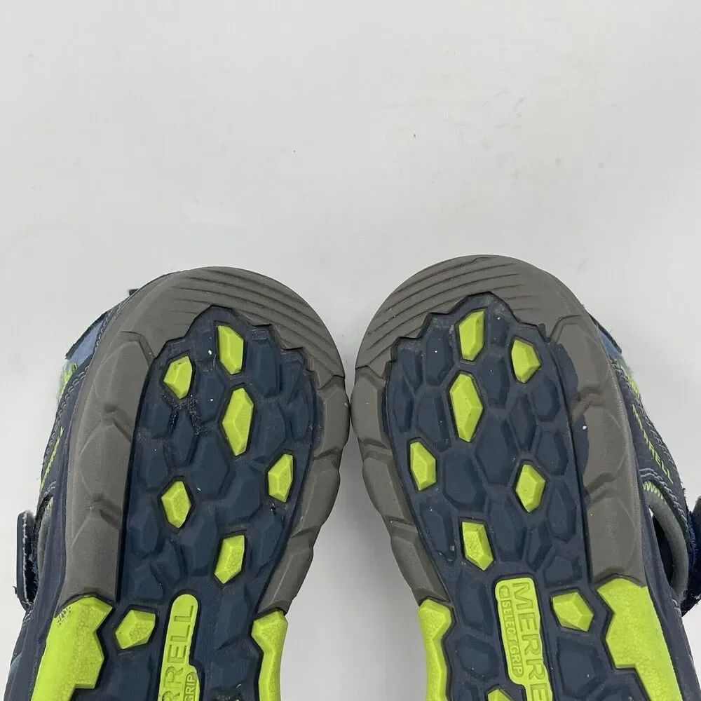Merrell Hydro Hiker Sandals Youth Boys Size 4 Blue Green Water Shoes MY53375